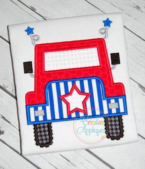 Patriotic Jeep Applique