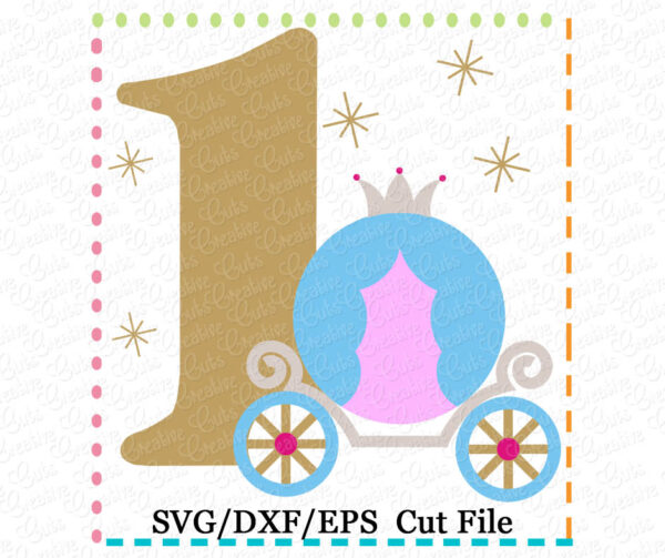 Princess Carriage 1 Cutting File SVG DXF EPS