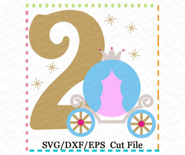 Princess Carriage 2 Cutting File SVG DXF EPS