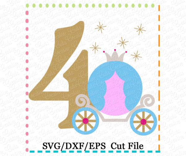 Princess Carriage 4 Cutting File SVG DXF EPS