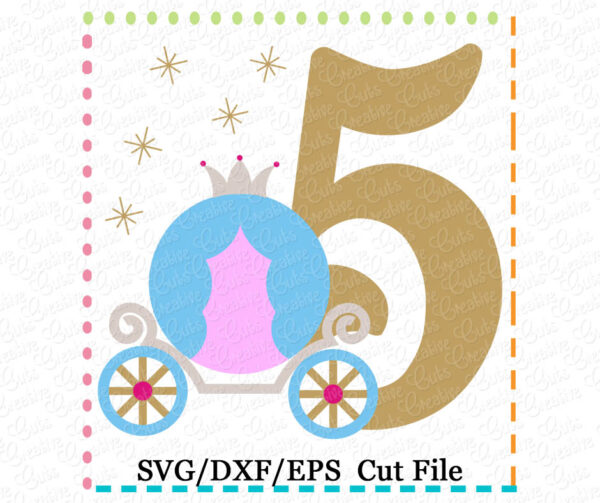 Princess Carriage 5 Cutting File SVG DXF EPS