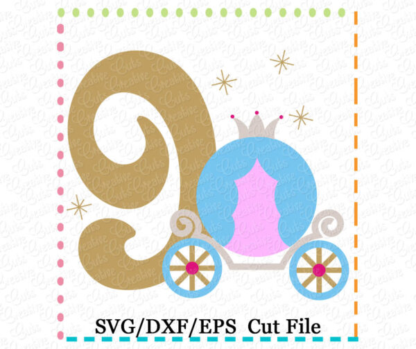 Princess Carriage 9 Cutting File SVG DXF EPS