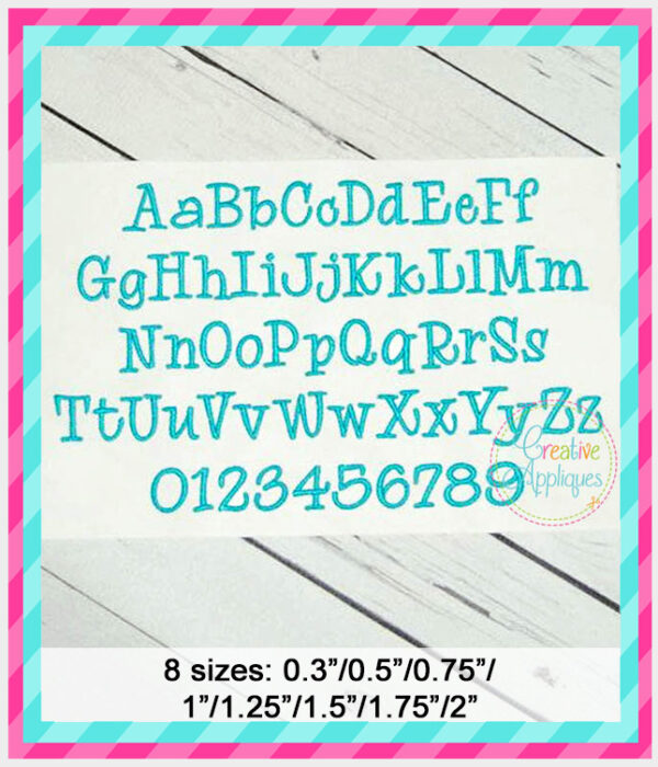 Recess Embroidery Alphabet Font