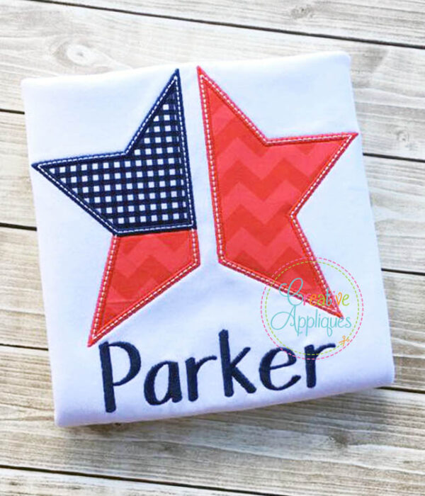 Patriotic Flag Star Applique