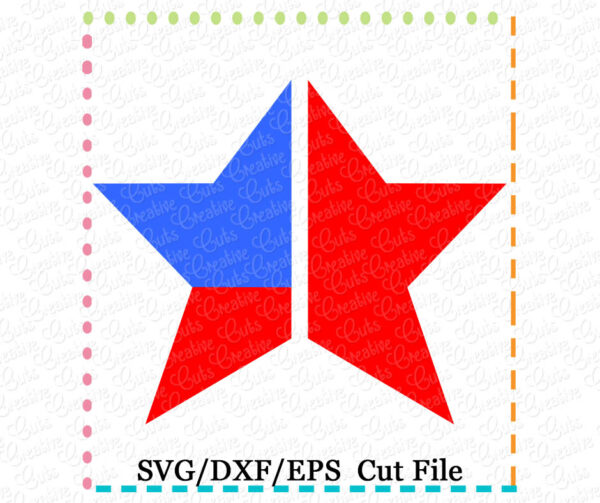 Split Star Cutting File SVG DXF EPS