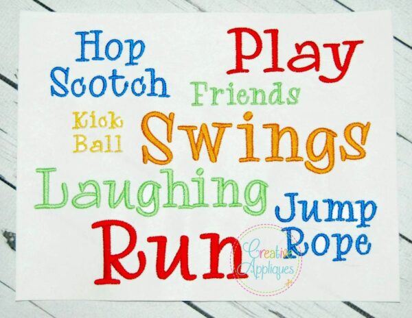 Recess Embroidery Alphabet Font - Image 3