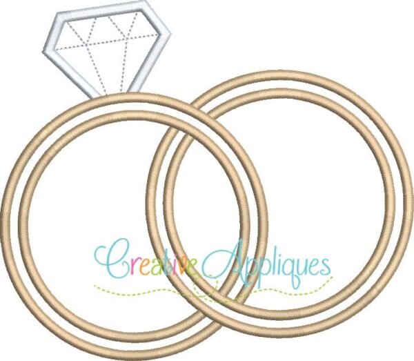 Wedding Rings Applique - Image 2