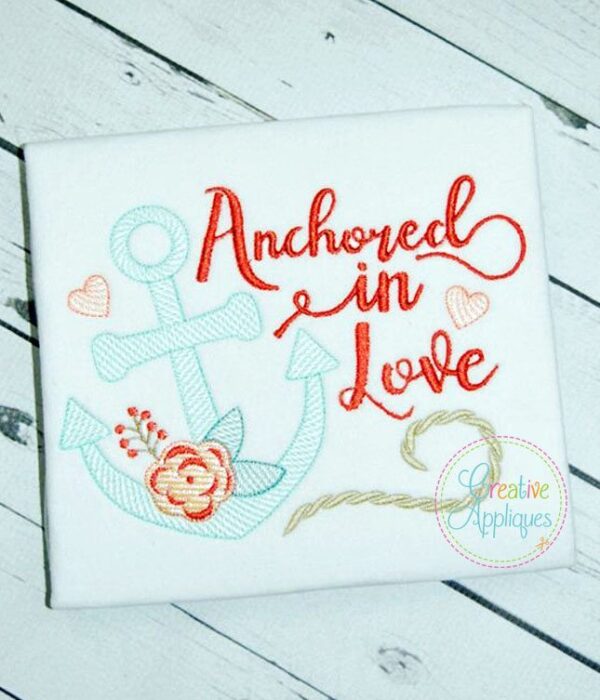 Anchored in Love Embroidery