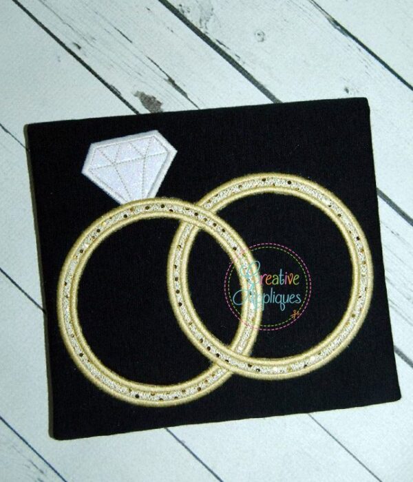 Wedding Rings Applique