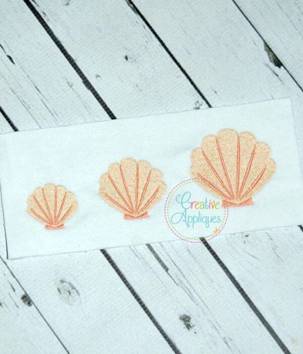 Clam Shell Miniature Embroidery