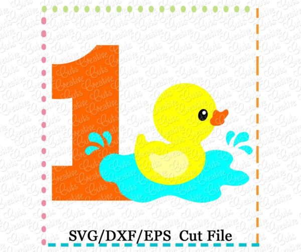 Duck 1 Birthday Cutting File SVG DXF EPS