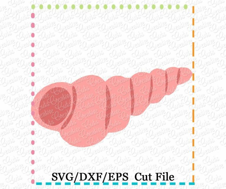Shell Cutting File SVG DXF EPS - Creative Appliques