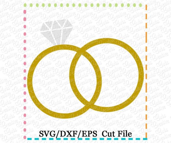 Wedding Rings Cutting File SVG DXF EPS