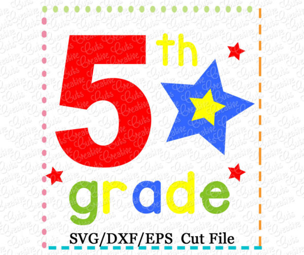 5th Grade Star Cutting File SVG DXF EPS