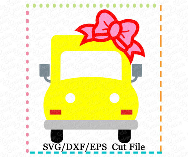 Bus Bow Cutting File SVG DXF EPS