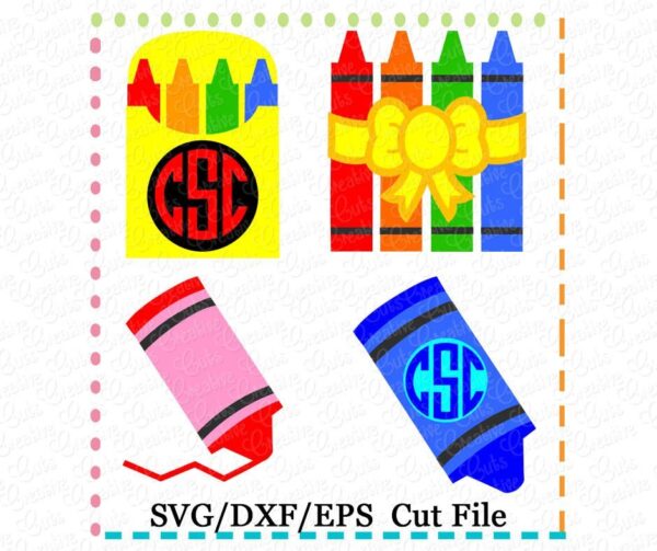 Crayon Set Cutting File SVG DXF EPS