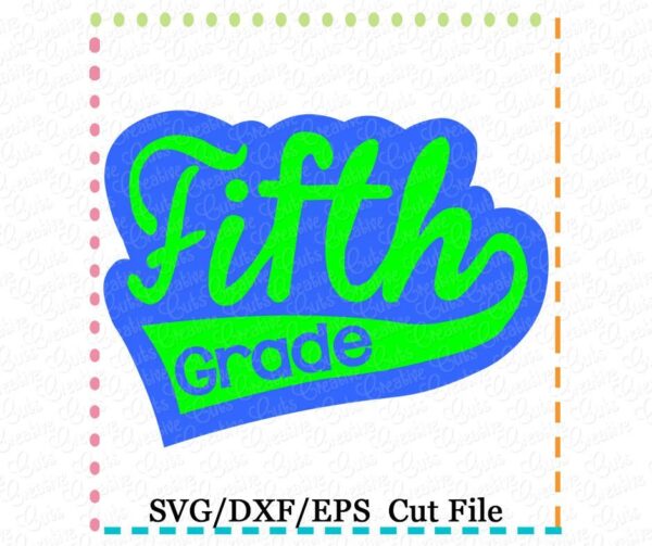 Fifth Grade Double Word Cutting File SVG DXF EPS