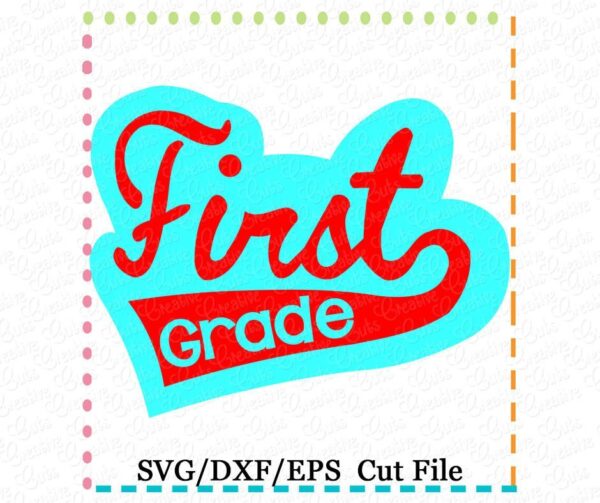 First Grade Double Word Cutting File SVG DXF EPS