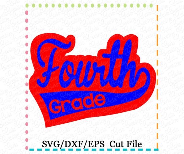 Fourth Grade Double Word Cutting File SVG DXF EPS