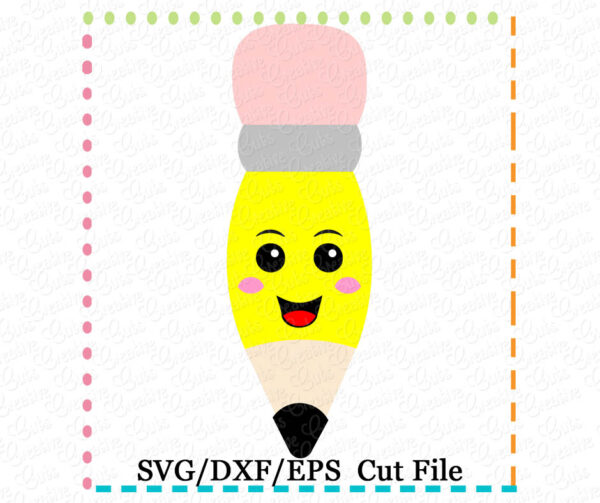 Happy Pencil Cutting File SVG DXF EPS