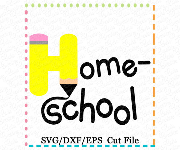 Homeschool Pencil Cutting File SVG DXF EPS