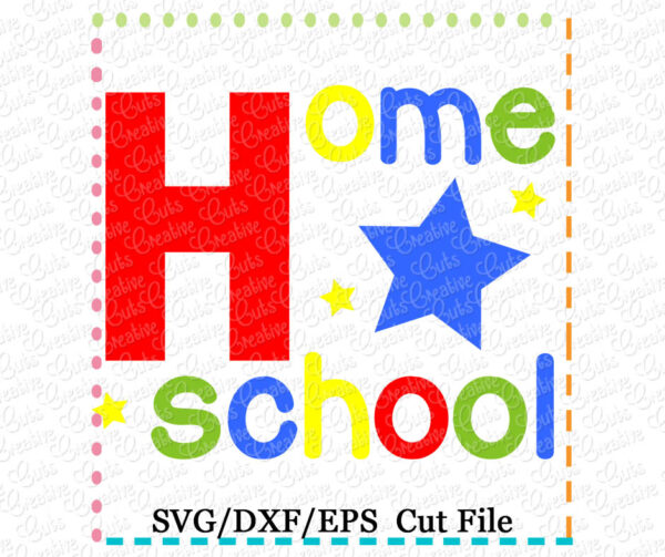 Homeschool Star Cutting File SVG DXF EPS