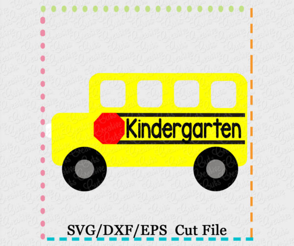 Kindergarten Bus Cutting File SVG DXF EPS