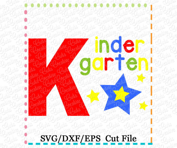 Kindergarten Star Cutting File SVG DXF EPS