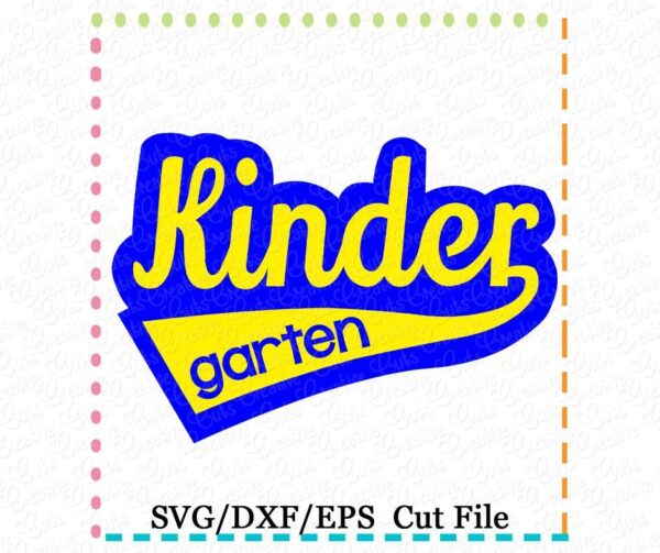 Kindergarten Double Word Cutting File SVG DXF EPS