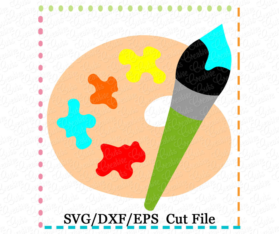 Paint Pallet SVG / DXF / EPS / PNG Files By Digital Gems