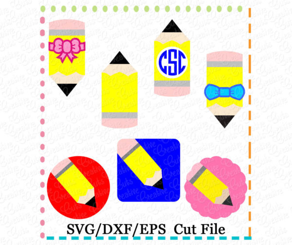 Pencil Set Cutting File SVG DXF EPS