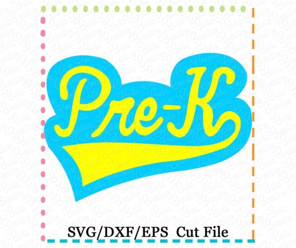 Pre-K Kindergarten Double Word Cutting File SVG DXF EPS