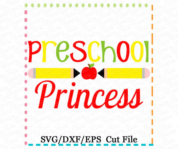 Preschool Princess Cutting File SVG DXF EPS