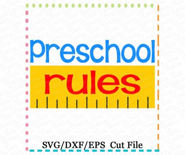 Preschool Rules Cutting File SVG DXF EPS