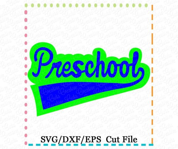 Preschool Double Word Cutting File SVG DXF EPS