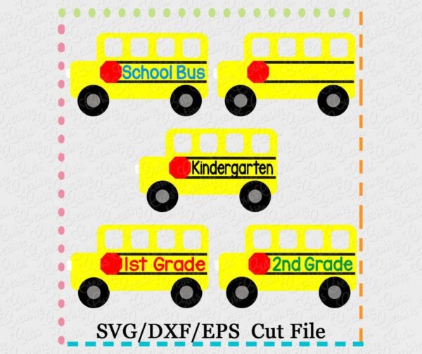 Bus Grade Set Cutting File SVG DXF EPS