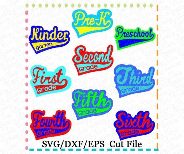 Grade Double Word Set Cutting File SVG DXF EPS