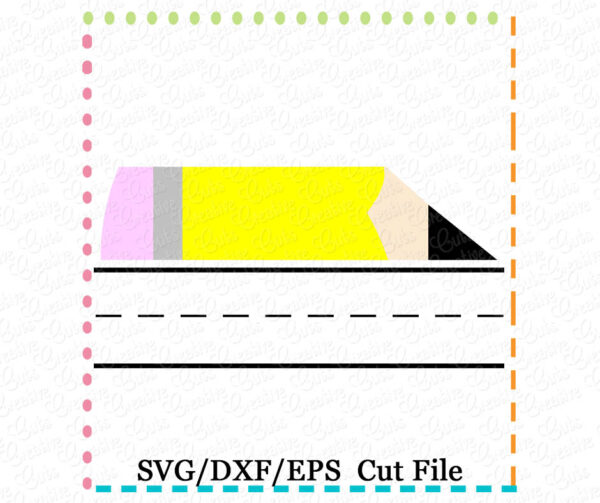 Half Pencil Cutting File SVG DXF EPS