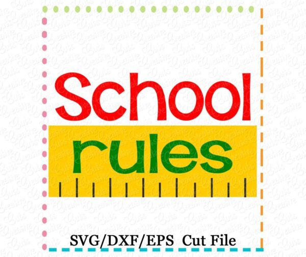 School Rules Cutting File SVG DXF EPS