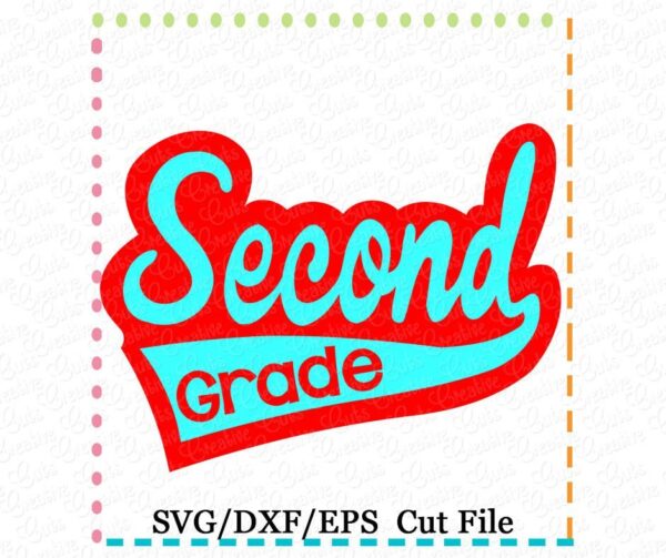 Second Grade Double Word Cutting File SVG DXF EPS