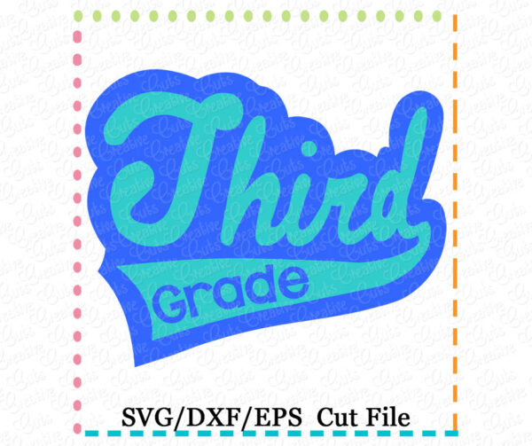 Third Grade Double Word Cutting File SVG DXF EPS