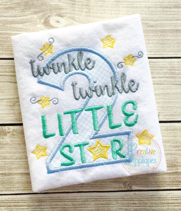 Twinkle Twinkle Little Star 2 Birthday Applique