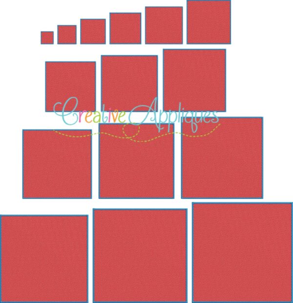 Embossed Square Knock Down Frame Embroidery - Image 2