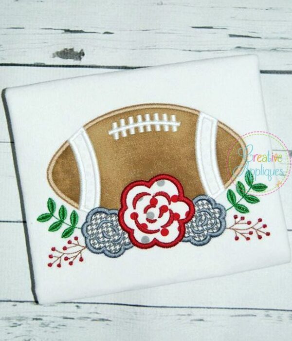 Football Flowers Applique