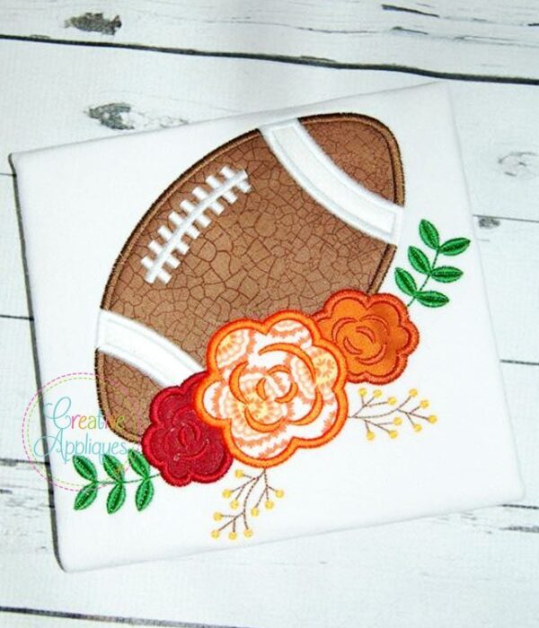 Football Flowers Applique