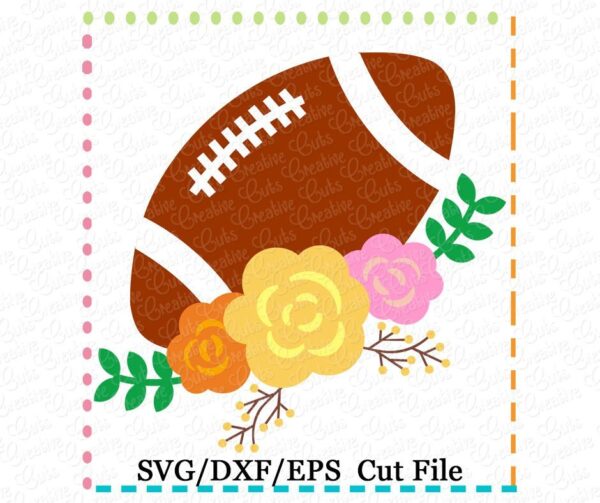 Football Flowers Cutting File SVG DXF EPS