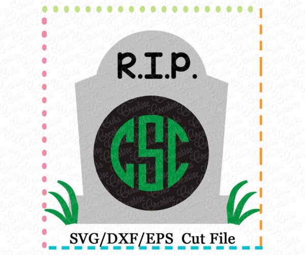 Grave Monogram Cutting File SVG DXF EPS