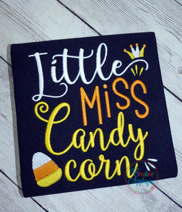 Little Miss Candy Corn Embroidery