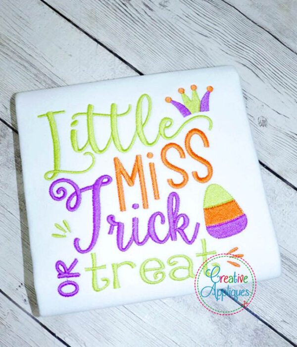 Little Miss Trick or Treat Embroidery