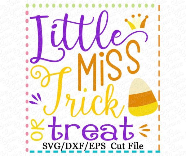 Little Miss Trick or Treat Cutting File SVG DXF EPS